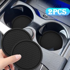 2x Universal Car Cup Coaster Insert Anti-Slip Pads Mats Cushion Car Accessories