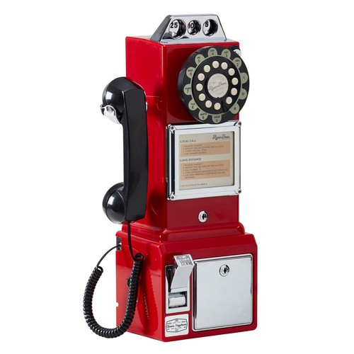 Vintage 1950s retro payphone - vintage,