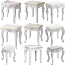 French Style Footstool Dressing Table Stool Bedroom Makeup Chair Seat Footrest