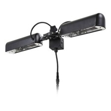 Litecraft 1600W Parasol 2 Way Outdoor IPX3 Rated Radiant Patio Heater - Black   