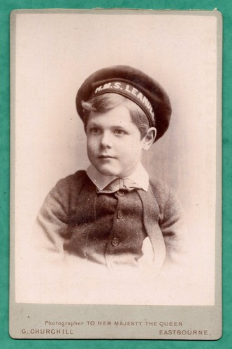 Cabinet card boy - cabinet, wearing
