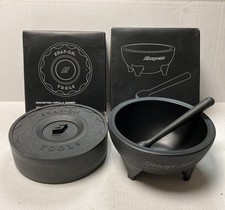 Snap On Tools Fiesta Tortilla Warmer And Guacamole Bowl & Pestle RARE