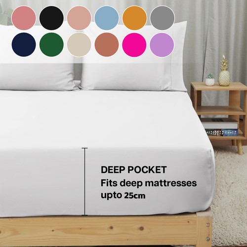 Deep pocket 25cm fitted sheet - 25cm,