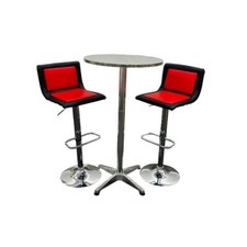 Kitchen Bar Stool Set, 2 x Gas Lift Bar Stools plus an Aluminium High Table