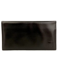 Dunhill Logo Leather Long Bifold Wallet Black/9BK0003