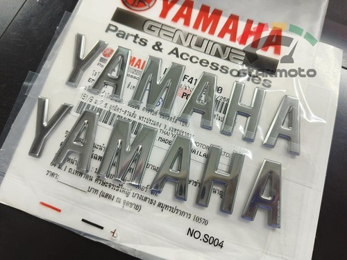 2pc emblem for - yamaha, silver