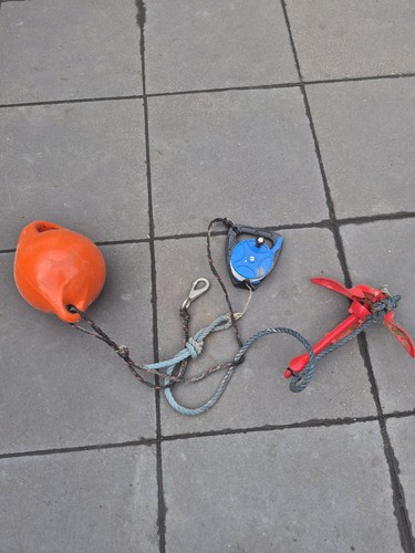 Kayak anchor paddle - anchor, board