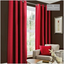 Plain Blackout Eyelet Curtains