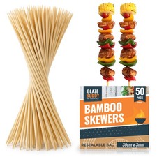 100 Bamboo Skewers BBQ Kebab