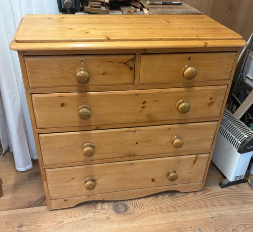 Antique victorian pine chest - victorian,