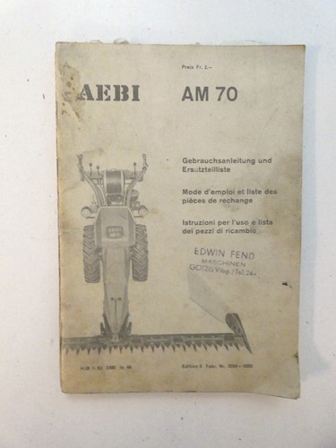 Aebi 3204 4203 operating - 70,