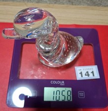141. 1970's Whitefriars Dilly Duck Glass Paperweight Controlled Bubbles GC