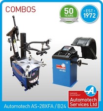 28 " FULLY AUTOMATIC TYRE CHANGER / TYRE MACHINE & WHEEL BALANCER PACKAGE 240V