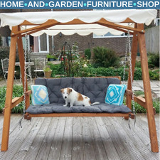 3 Seater Wooden Garden Swing