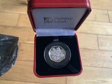 2019 Queen Victoria SILVER PROOF PIEDFORT Pobjoy Gibralter 50p in box with COA