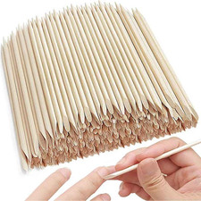 100/50pcs Nail Art Cuticle Pusher Orange Wood Sticks Remover Manicure Pedicure