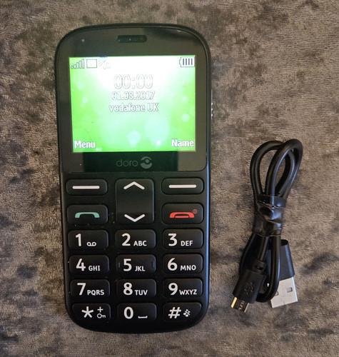 Doro dora black bar - black, keypad