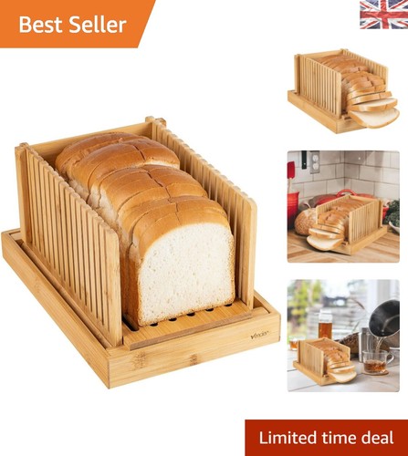 Foldable bamboo bread slicer - foldable,