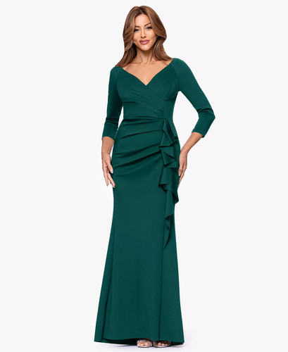 Xscape ruffled gown cascading - xscape,