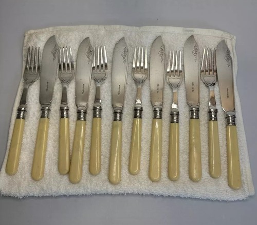 Walker hall fish knives - &, &