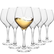 6x White Red Wine Glasses