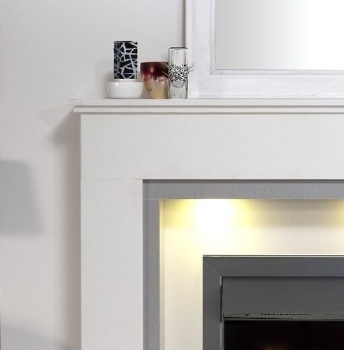 White marble stone grey - white,