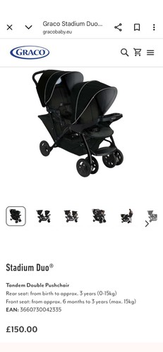 Graco stadium duo black tandem - stadium,