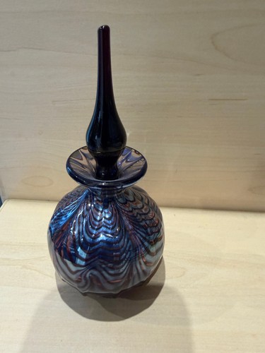 Okra two tone blue glass - okra,