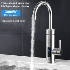 Electric Heating Tap Kitchen Bathroom Fast Instant Hot Water Heater Faucet 360°