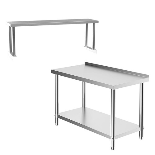 Stainless steel prep bench - stainless,