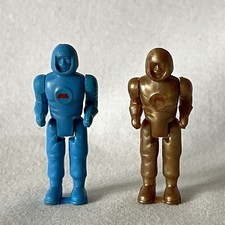 Vintage Pair Plastic MANTA FORCE Figures Commander Nigel Hunt Captain Buck Finn