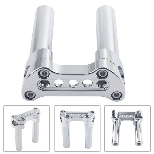 Chrome handlebars risers - 4.5",