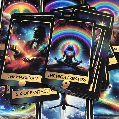 Rainbow tarot cards - rainbow,