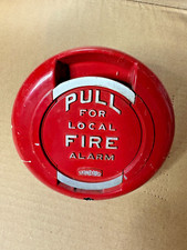Vintage/ Antique Red Round Standard Fire Alarm Pull Station