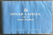 SINGER GAZELLE SERIES III B Car Owner's Handbook 1960 #IB.353