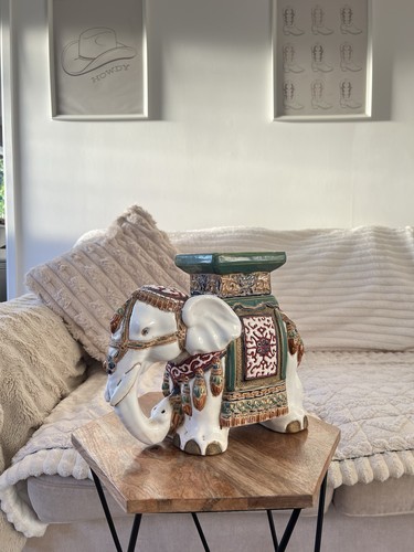 Vintage style ceramic elephant - ceramic,