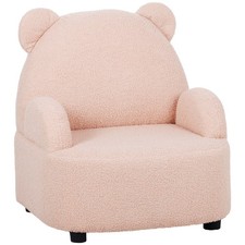 AIYAPLAY Kids Armchair, Bear Shaped Toddler Sofa Chair for Bedroom - Pink