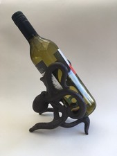 Cast Iron Octopus Wine Bottle