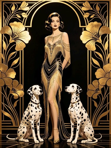 Art deco 1920s lady - deco,