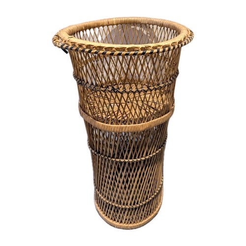 Vintage wicker rattan plant - rattan,