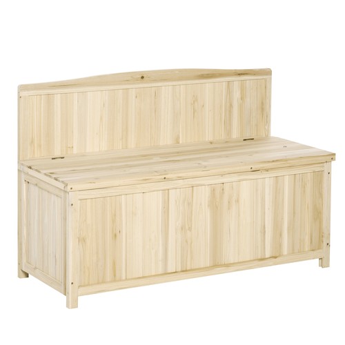 Outsunny wood storage bench - outsunny,