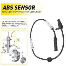 Front ABS Wheel Speed Sensor