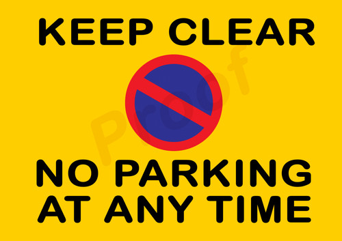 Metal sign keep clear - clear, no