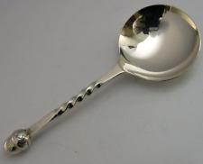 ENGLISH SOLID STERLING SILVER ACORN TEA CADDY SPOON 1987 NATIONAL TRUST