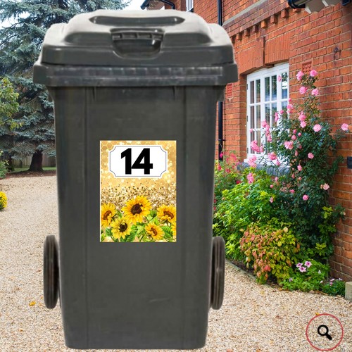 Floral sunflowers wheelie - sunflowers, a4
