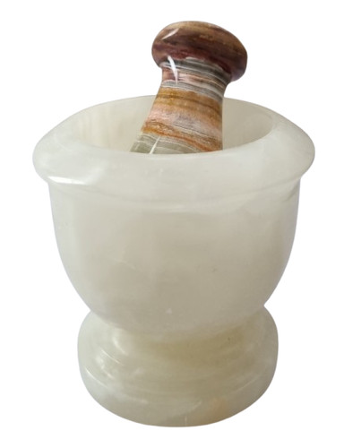 Onyx marble pestle mortar - marble,