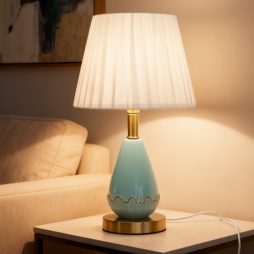 Vintage ceramic table lamp - vintage,