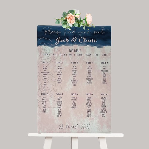 Wedding seating plan - wedding,