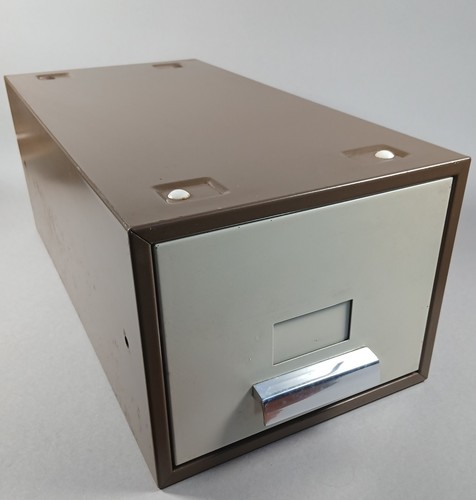 Vintage steel filing cabinet - vintage,