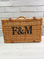 Fortnum And Mason F&M Picnic Hamper Wicker Basket 42 cm X 25 cm X 17 cm